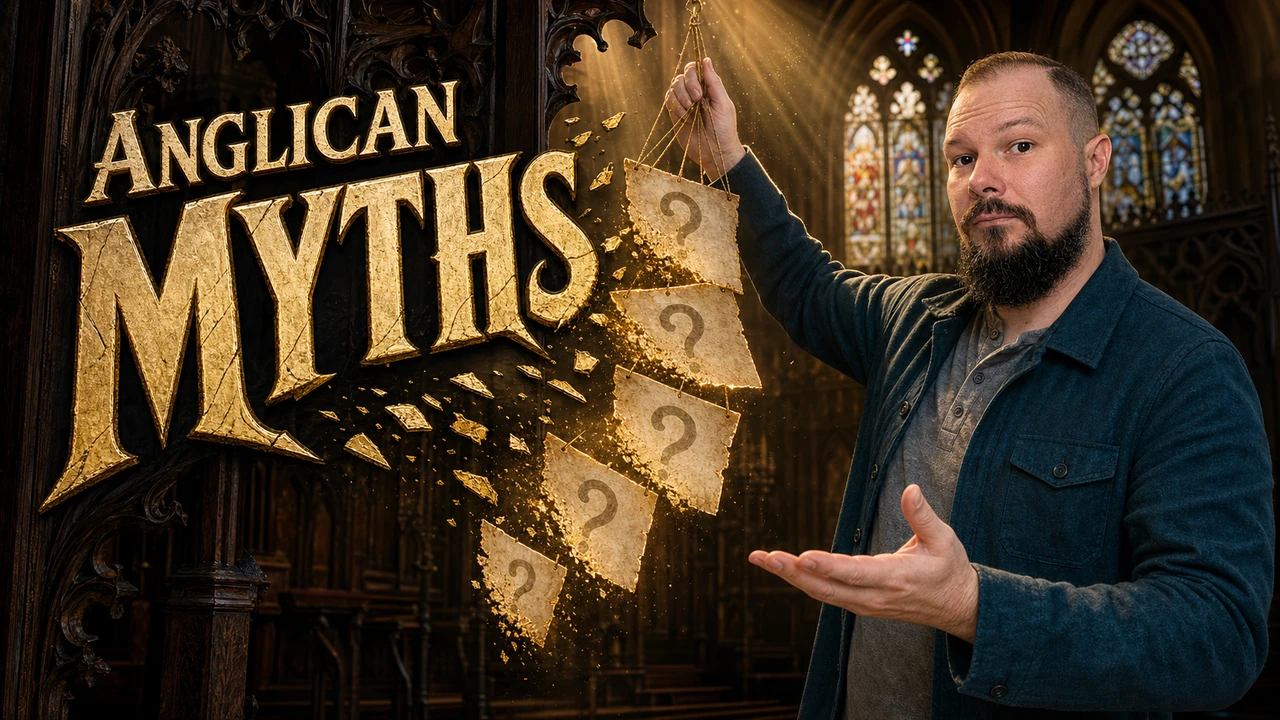 Anglican Myths YouTube thumbnail design