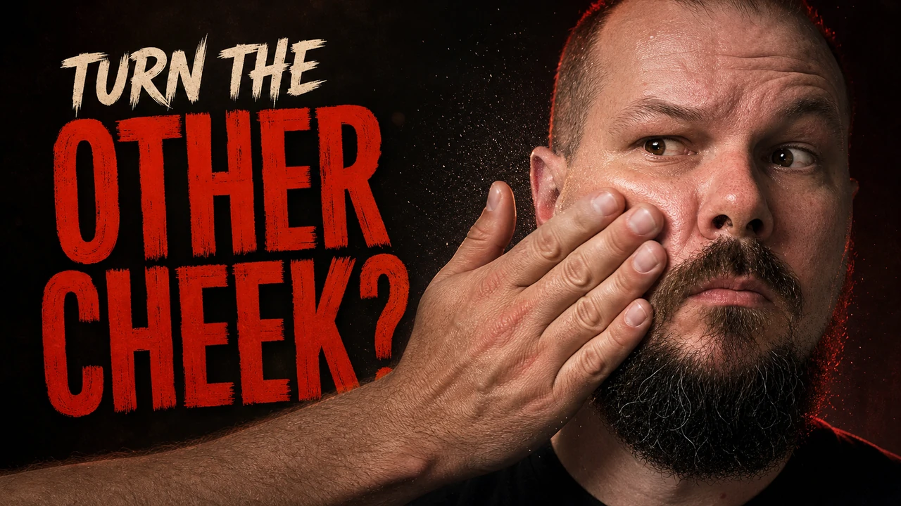 Turn the Other Cheek YouTube thumbnail design